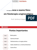 FT UROGENITAL Anamnese e Exame Fisico