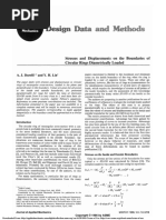 Stresses and Displacements On The Boundaries of Circular Rings Diametrically Loaded PDF