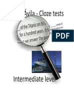 Cloze Tests Intermediate PDF