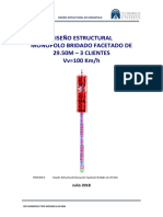 Diseño Estructural Monopolo 29.50m - 100kmh - 3c - Tu Ok