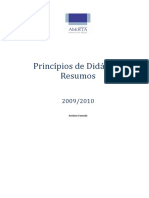 Resumos de Princípios de Didática - Antonio Semedo