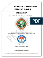 Basic Electrical Engineering Lab Manual 