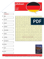 Dictionary Worksheet: Test Yourself!: Ostern