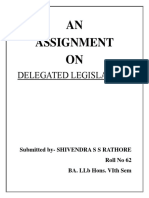 Delegated Legislation