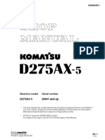 Komatsu D275AX-5 Dozer Bulldozer Service Repair Manual SN 20001 and Up PDF