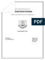 National Stock Exchange: Financial Market Regulations Project On