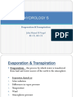 Hydrology 5: Evaporation & Transpiration