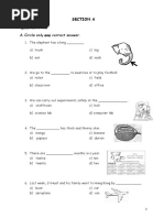 English Year 3 Paper 1