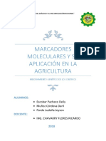 Marcadores Moleculares y Su Aplicación en La Agricultura