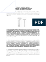 Materia: Estadística Aplicada Profesor: M. en C. Gilberto A. Trejo Trejo Actividad: Resultado de Aprendizaje