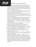 262923-Lista Exercícios Física III - Ondas