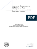 Los Consorcios de Exportacion de Pymes en El Peru - ONUDI