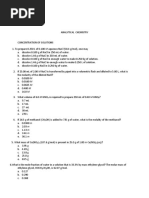 Analytical Chemistry Review Questions