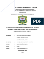 Diagnostico Socioeconomico y Ambiental Del Distrito de Daniel Alomia Robles para La Elaboración Del Esquema Desarrollo Urbano