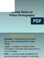 Review Notes in Police Photography