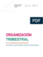 Organización Trimestral de Los Aprendizajes Esperados