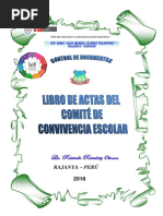 Caratula Del Libro de Actas Deconvivencia Escolar 2018