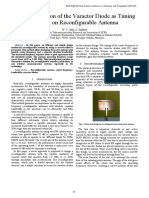 The Investigation of The Varactor Diode As Tuning Element On Reconfigurable Antenna