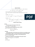 Laplace Transform: Properties of Lapace Transform Linearity