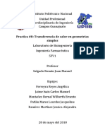 Practica 8: Transferencia de Calor en Geometrías Simples
