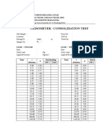 Oedometer / Consolidation Test: Jl. Prof. Drg. Soeria Soemantri No. 65 Bandung 40164