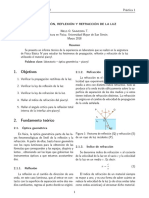 Propagación, Reflexión y Refracción de La Luz