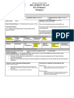 Re Lesson Plan Pre-Primary/ Primary