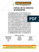 Sopa de Letras de La Reforma Protestante