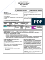 Re Lesson Plan Pre-Primary/ Primary