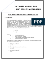 Manual For Columns and Struts Apparatus