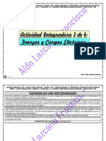 Actividad Integradora 3 de 6 - Fuerza y Cargas Electricas - Módulo 12 - Prepa en Línea - SEP - G-12