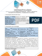 Guía de Actividades y Rubrica de Evaluación - Tarea 2 - Apropiar Los Conceptos de La Unidad No. 1 Fundamentos Económicos