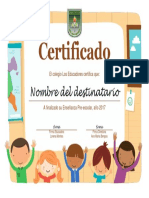 Certificado Kinder