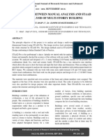 Comparision Between Manual Analysis and Staad Pro. Analysis of Multi Storey Building