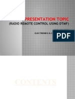 Presentation Topic: (Radio Remote Control Using DTMF)