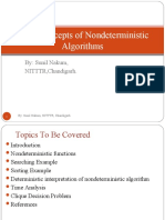 Basic Concepts of Non Deter Minis Tic Algorithms