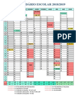 Calendário Escolar 2018-2019