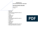 Experiment No.3 Discrete-Time Convultion and Z-Transform Procedure A: Convolution of Discrete-Time Signal