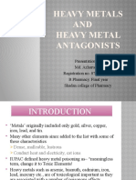 Heavy Metals and Their Antagonists