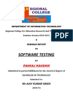 Software Testing: MR - Ajay Kumar Singh