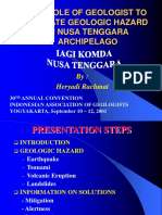 The Role of Geologist To Mitigate Geologic Hazard in Nusa Tenggara Archipelago