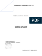 Relatório Parcial Sobre Hidroponia