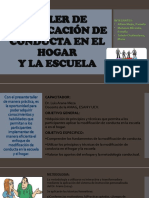 Taller de Modificación de Conducta en El Hogar