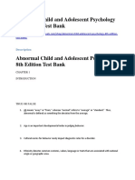 Abnormal Child and Adolescent Psychology 8th Edition Test Bank