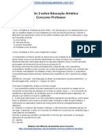 Simulado 2 Sobre Educação Artística Concurso Professor