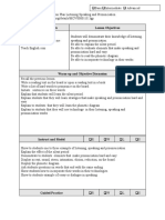 Lesson Plan Listening Speaking and Pronounciation