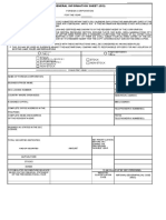 Branch Office Representative Office: General Information Sheet (Gis)