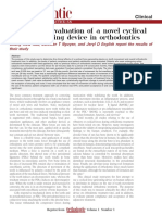 5 Clinical Evaluation of A Novel Cyclical Force Generating Device in Orthodontics by Kau Nguyen English Orthodontic Practice April 2010