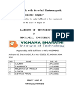 Electric Vehicle With Zero-Fuel Electromagnetic Automobile Engine