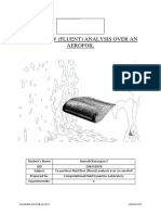 Fluid Flow (Fluent) Analysis Over An Aerofoil